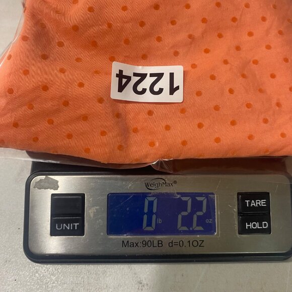 Joe Fresh Cotton Silk Top M Orange Polka Dot 3/4 Sleeve Off-Shoulder - Picture 13 of 13